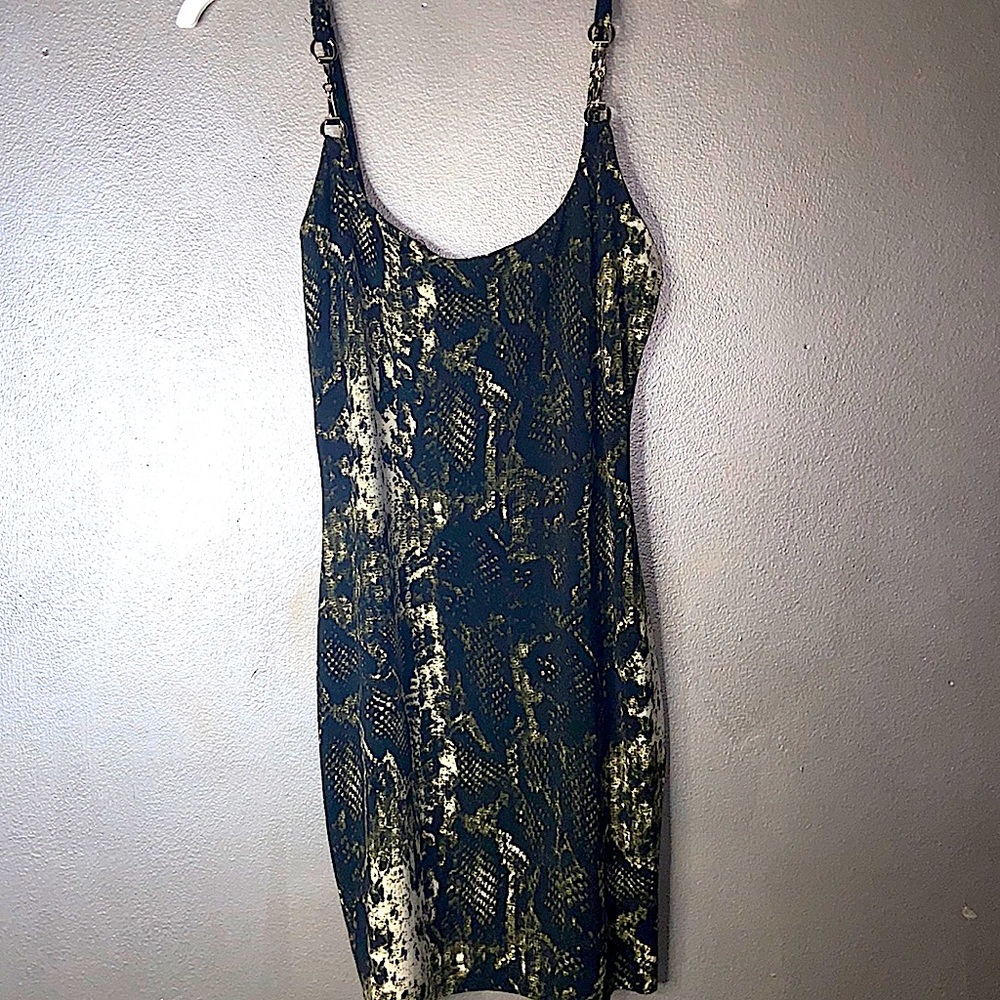 Snakeskin Bodycon Mini Dress